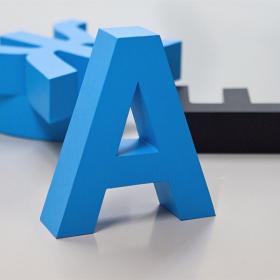 Объемная несветовая буква 40 см